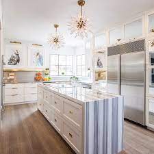Check spelling or type a new query. Long And Slim Kitchen Island With Waterfall Top Contemporary Kitchen