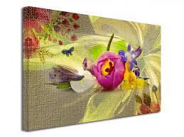 Bénéficiez d'un large choix de matières : Tableau Fleurs Champetre Decoration Murale Sur Toile Pas Cher