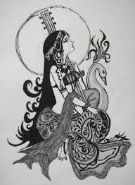 You can edit any of drawings via our online image editor before downloading. Goddess Saraswati Goddess Art Saraswati Goddess Hindu Art
