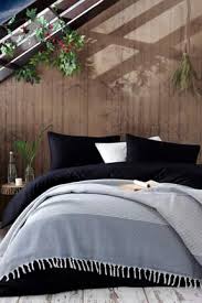 Ev Ev Home Anna Yatak Ortusu Sacakli Cizgili Elmas Lacivert Trendyol