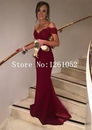 Burgundy Mermaid Off The Shoulder Short Sleeve Chiffon Floor Length Prom Dress With Lace In Prom Evening Dresses Prom Burgundy Prom Dress Mermaid Prom Dresses