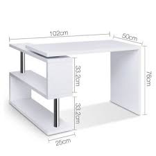 Computer Desk Corner Table W Rotating Bookshelf Study Student Office White Home Office Furniture Diy Furniture Furniture