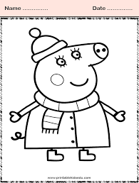 Madame gazelle printable coloring page. Printable Peppa Pig Coloring Pages For Kids Printablekidsedu Com