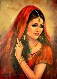 Nice Art Work Female Art Indian Women Painting Indian Art Paintings