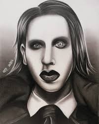 My Marilyn Manson Drawings 🖤 It's not perfect and I'm not a professional,  but I'm still proud of it. 🥹