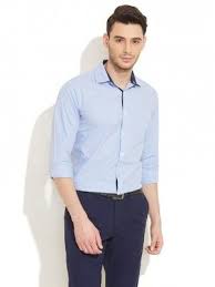 Men S Guide To Perfect Pant Shirt Combination Looksgud In Pants Outfit Men Blue Shirt Men Blue Pants Men