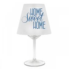 Lampenschirm Für Weinglas Home Sweet Home B Blau Schirm Ohne