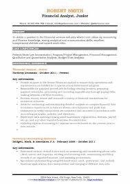 A financial consultant helps a business increase shareholder value and improve capital efficiency. Junior Financial Analyst Resume Samples Qwikresume