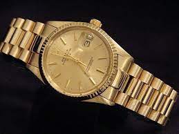 Welcome to the best online gold watch store on the planet. Rolex Date 15037 Men Solid 14k Yellow Gold Watch President Style Band Champagne Ebay Rolex Watches For Men Gold Watch Luxury Watches For Men