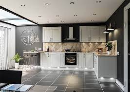 New gray shaker kitchen wood cabinets & bathroom vanity cupboards! Washington Light Grey Kitchen Doors Made To Measure From 3 19