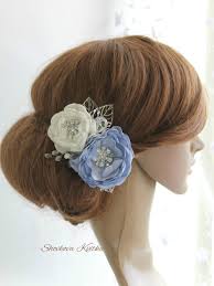 Clip kit with 4 alligator clips and 30 rose gold bobby pins. Light Blue Wedding Hair Piece Sky Blue Bridal Floral Hair Etsy Flower Hair Pieces Floral Accessories Hair Floral Hair Clip