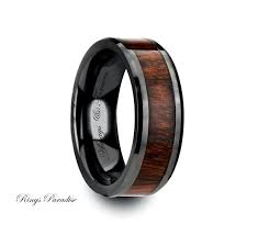Wedding Bands Band Wood Inlaid Ring Black Ceramic Ring Ceramic Wedding Band Mens Ceramic Rings Black Ceramic Ring Ceramic Wedding Ring Mens Ceramic Rings