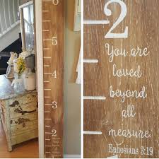 Growth Chart Ruler With Verse Handmade Routered Lines And