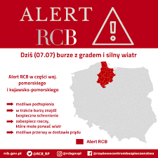 Rządowe centrum bezpieczeństwa wydało ostrzeżenia przed gwałtownymi zjawiskami pogodowymi. Omapnphf1 Rwzm