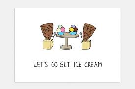 Printable Ice Cream Date A6 Card Cute And Simple Let S Etsy Funny Dating Memes Let It Be Miss You Cards
