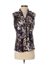 Details About Nipon Boutique Women Purple Sleeveless Blouse Sm