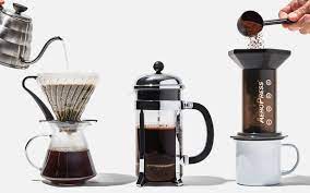 You pass hot water over ground coffee (remember freshly ground is highly recommended) and there's a paper filter that catches oils and sediments. These Are Our Favorite Ways To Make Coffee At Home Bon Appetit