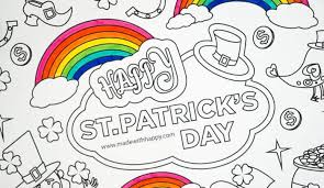 Patrick's day coloring pages in pictures from a glorious old book on saint patrick, st. Free Printable St Patricks Coloring Pages Made With Happy