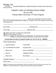 Holiday inn credit card authorization form. Holiday Inn Credit Card Authorization Fill Online Printable Fillable Blank Pdffiller