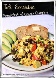 Tofu Scramble Breakfast Of Vegan Champions Recipe Brunch Recipes Tofu Scramble Vegetarian Vegan Recipes