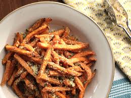 Jazzed Up Sweet Potato Fries Recipe Valerie S Home Cooking Recipes Sweet Potato Recipes Fries Fried Potatoes