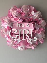 It S A Girl Wreath Etsy Baby Wreath Baby Shower Wreath Baby Boy Wreath