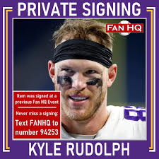 Kyle Rudolph Autographed Minnesota Vikings Mini Helmet