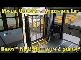 Braun Nl 2 Millennium 2 Series Wheelchair Lift Manual Operation Youtube