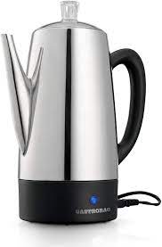 Stainless steel electric coffee pot. Amazon Com Gastrorag 12 Cup Electric Coffee Percolator Stainless Steel Kitchen Dining