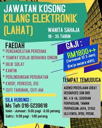 Jika anda ingin mencari kerja kosong, inilah aplikasi yang sesuai untuk anda. Agensi Pekerjaan Great Resources Sdn Bhd Jawatan Kosong Segera Temuduga Terbuka Pekerja Am Kilang Elektronik Masa 9 Pagi 6 Petang Isnin Jumaat 9 Pagi 12 Tengah Hari Sabtu Lokasi