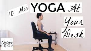 Learn the different benefits of yoga poses, beginner options, variations and modifications for injuries and extra teaching cues. Yoga At Your Desk 10 Min Office Yoga Stretches Chair Yoga For Everyone Yoga At Work Youtube