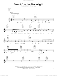 Dancin In The Moonlight sheet music for ukulele (PDF)