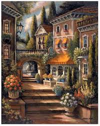 Street Step Ii George Bjorkland Landscape Art Landscape Paintings Beautiful Paintings