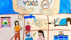Học sinh vẽ tranh về phòng dịch virus corona, 'chống dịch như ...