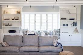 White And Blue Coastal Living Room Decorating Ideas New England Style Coastal Coastal Living Rooms Blue Living Room English Living Rooms