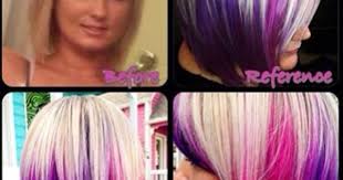 40 versatile ideas of purple highlights for blonde, brown. Blonde Pink And Purple Hair Bob Hair Color Artistic Hair Hair Styles