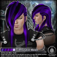 As his hair was going yellowish white — and his scalp was burning from the harsh chemicals — joe decided to dig in. Second Life Marketplace A Y Rem Hair Male Purple