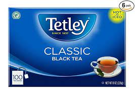Tetley Black Tea Classic 100 Tea Bags Packaging May Vary Pack Of 6 Tetley Green Tea Black Tea Tea Bag
