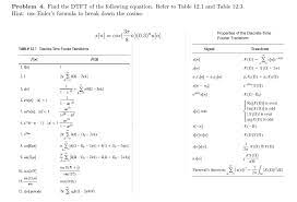 To verify this we just substitute the deﬁnition of ˆxk into the right hand side of (3), taking care to rename the summation variable to ensure that we don't use n to stand for two diﬀerent quantities in the same. Solved Problem 4 Find The Dtft Of The Following Equation Chegg Com