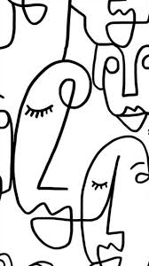 Patron Face Line Drawing Drawing Wallpaper Face Lines