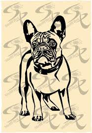 French Bulldog Heart Love Clipart Valentines Vector Dog Etsy Animal Art Downloadable Art Bulldog