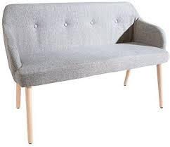 Exklusive Design Sitzbank Scandinavia Hellgrau Mit Armlehne Bank Buche Gestell Im Retro Trend Amazon De Kuche Haushalt Bank Sitzbank Haus Deko