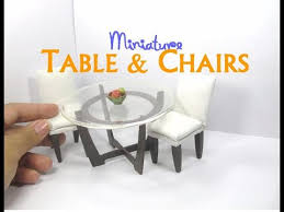 4 Dining Table And Chairs Tutorial For Dollhouse Dolls And Miniature How To Make Youtu Dollhouse Chair Miniature Dollhouse Furniture Diy Barbie Furniture