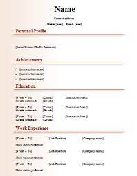 Free resume templates that gets you hired faster ✓ pick a modern, simple, creative or professional resume template. 18 Cv Templates Cv Template Word Downloads Tips Cv Plaza