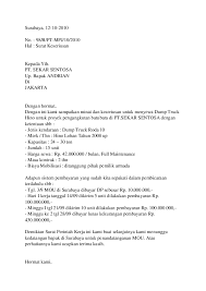 Letter of intent untuk rental dump truck kepada yth : Doc Contoh Perjanjian Loi Rizky Kriswibiantoro Academia Edu
