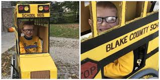 Shop with afterpay on eligible items. Grandpa Makes School Bus Halloween Costume For Boy With A Wheelchair
