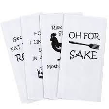 Other examples of specialized kitchen towels include tea towels and flour sack towels, among others. Kitchen Towels Set Kitchen Towels With Printed Designs White Hand Towels Or Dish Towels Go With Any Decor Perfect For Housewarming Gift Christmas Mothers Day Birthday Funny Sayings Buy Online