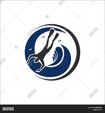 Finden sie sichere und vertrauenswürdige logo designs! Diving Logo Design Vector Photo Free Trial Bigstock