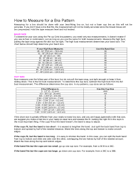 Bra Size Measurement Chart Free Download