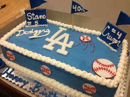 La Dodger Cake Dodgers Cake Dodgers Birthday Party Cake